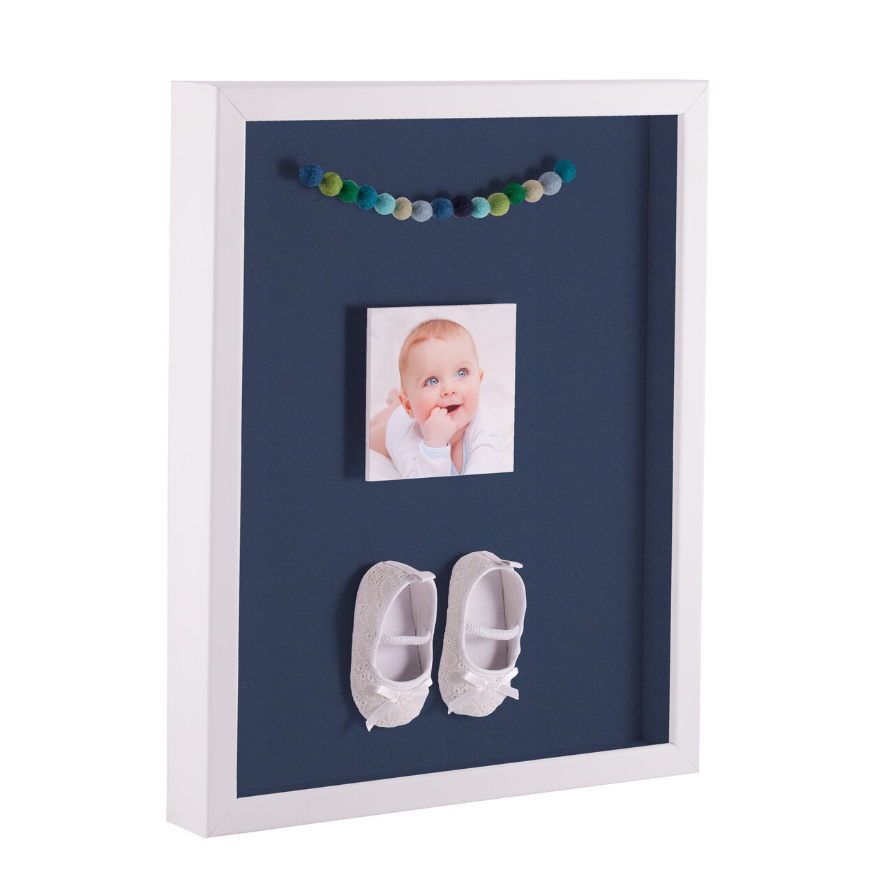 ArtToFrames 11x17 Inch Shadow Box Picture Frame, with a Satin White 1.00" Wide Shadowbox frame and Super White Mat Backing (4655)